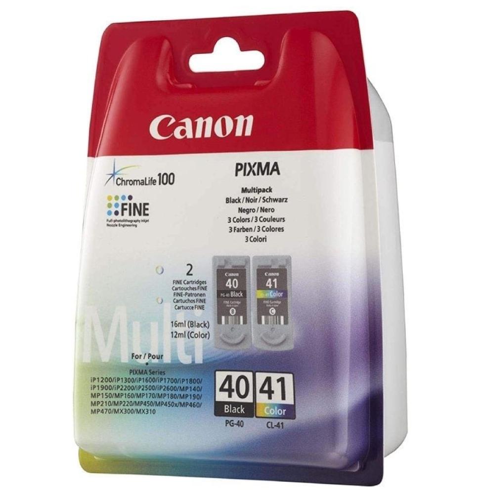 Cartucho de Tinta Original Canon PG-40 + CL-41 Multipack/ Negro/ Tricolor