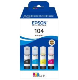 Botella de Tinta Original Epson nº104 Multipack/ Negro/ Cian/ Amarillo/ Magenta