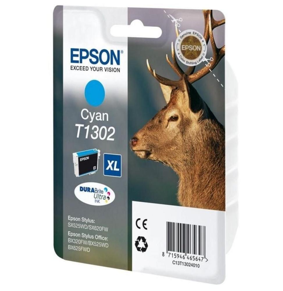 Cartucho de Tinta Original Epson T1302 XL Alta Capacidad/ Cian