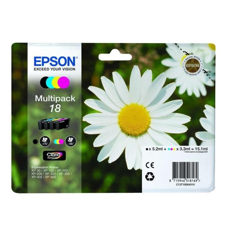 Cartucho de Tinta Original Epson nº18 Multipack/ Negro/ Cian/ Amarillo/ Magenta