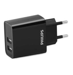 Cargador de Pared Philips DLP2610/ 2xUSB/ 15.5W