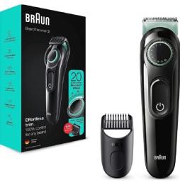 Cortabarbas Braun Beardtrimmer Series 3000 BT3323/ con Batería/ 1 Accesorio