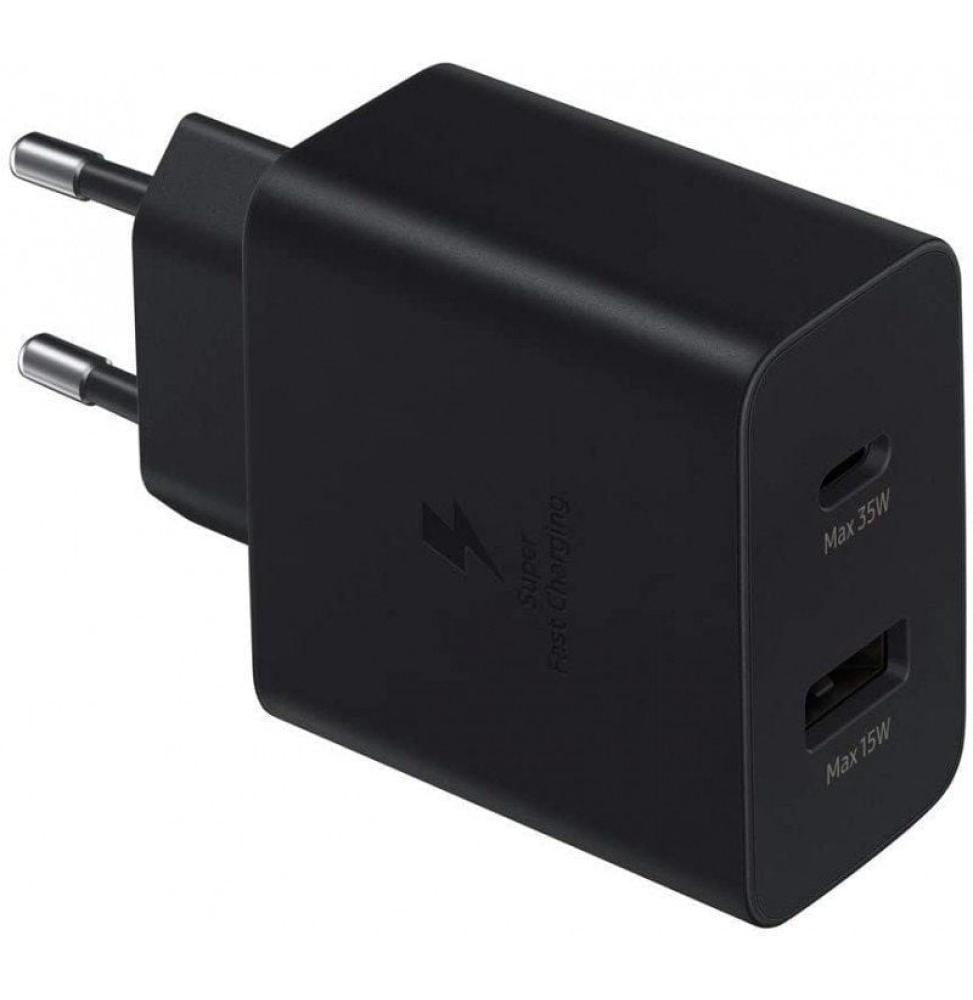 Cargador de Pared Samsung EP-TA220NBE/ 1xUSB Tipo-C/ 1xUSB/ 35W