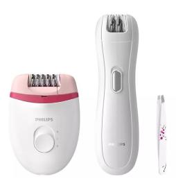 Depiladora Philips Satinelle Essential BRP506/ con Cable/ Incluye Minidepiladora