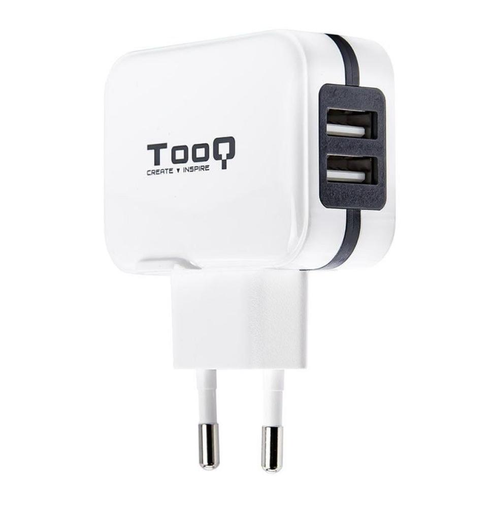 Cargador de Pared TooQ TQWC-1S02WT/ 2xUSB/ 17W