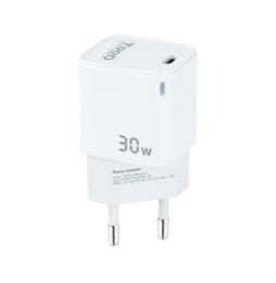 Cargador de Pared TooQ TQWC-GANPD30WT/ 1xUSB Tipo-C/ 30W