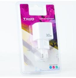 Cargador de Pared TooQ TQWC-GANQCPD30WT/ 1xUSB Tipo-C/ 1xUSB/ 30W