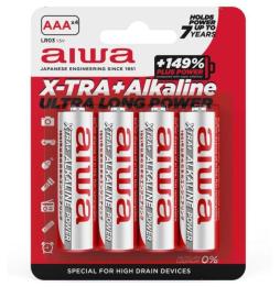 Pack de 4 Pilas AAA Aiwa X-TRA+Alcaline LR03/ 1.5V/ Alcalinas