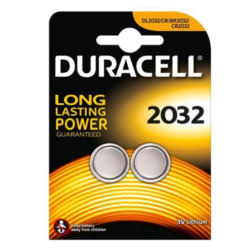 Pack de 2 Pilas de Botón Duracell DL2032/ 3V