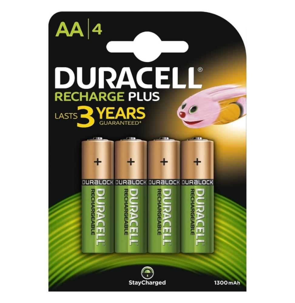 Pack de 4 Pilas AA Duracell HR6-B/ 1.2V/ Recargables