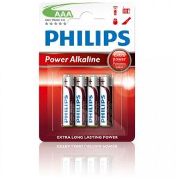 Pack de 4 Pilas AAA Philips LR03P4B/10/ 1.5V/ Alcalinas