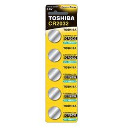 Pack de 5 Pilas de Botón Toshiba CR2032/ 3V