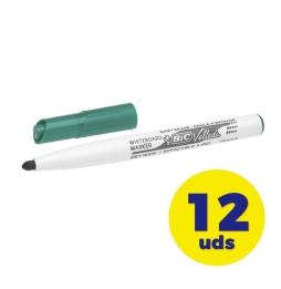 Caja de Rotuladores para Pizarra Bic Velleda 9581681/ 2mm/ 12 unidades/ Verdes