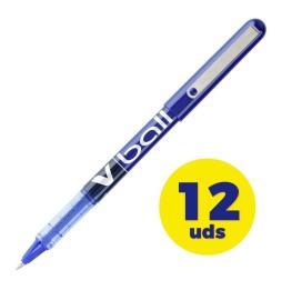 Caja de Bolígrafos de Tinta Líquida Pilot V-Ball NVB7A/ 12 unidades/ Azules