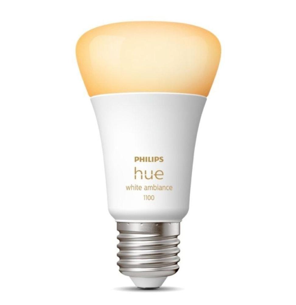 Bombilla Led Inteligente Philips Hue White Ambiance A60/ Casquillo E27/ 8W/ 1100 Lúmenes/ 2200K-6500K/ Precisa Philips Hue Bridg