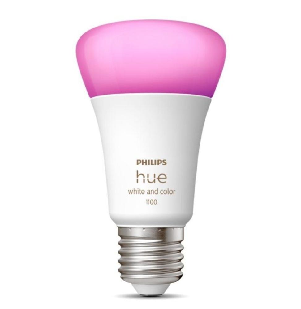 Bombilla Led Inteligente Philips Hue White and Color A60/ Casquillo E27/ 9W/ 1100 Lúmenes/ 2000K-6500K/ Precisa Philips Hue Brid