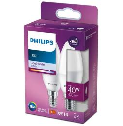 Bombilla Led Philips LED/ Casquillo E14/ 4.9W/ 470 Lúmenes/ 4000K/ Pack de 2 Uds