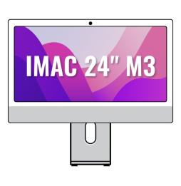 Apple iMac 24' Retina 4,5K / M3 8-Core CPU/ 8Gb/ 256Gb SSD/ 8-Core GPU/ Plata