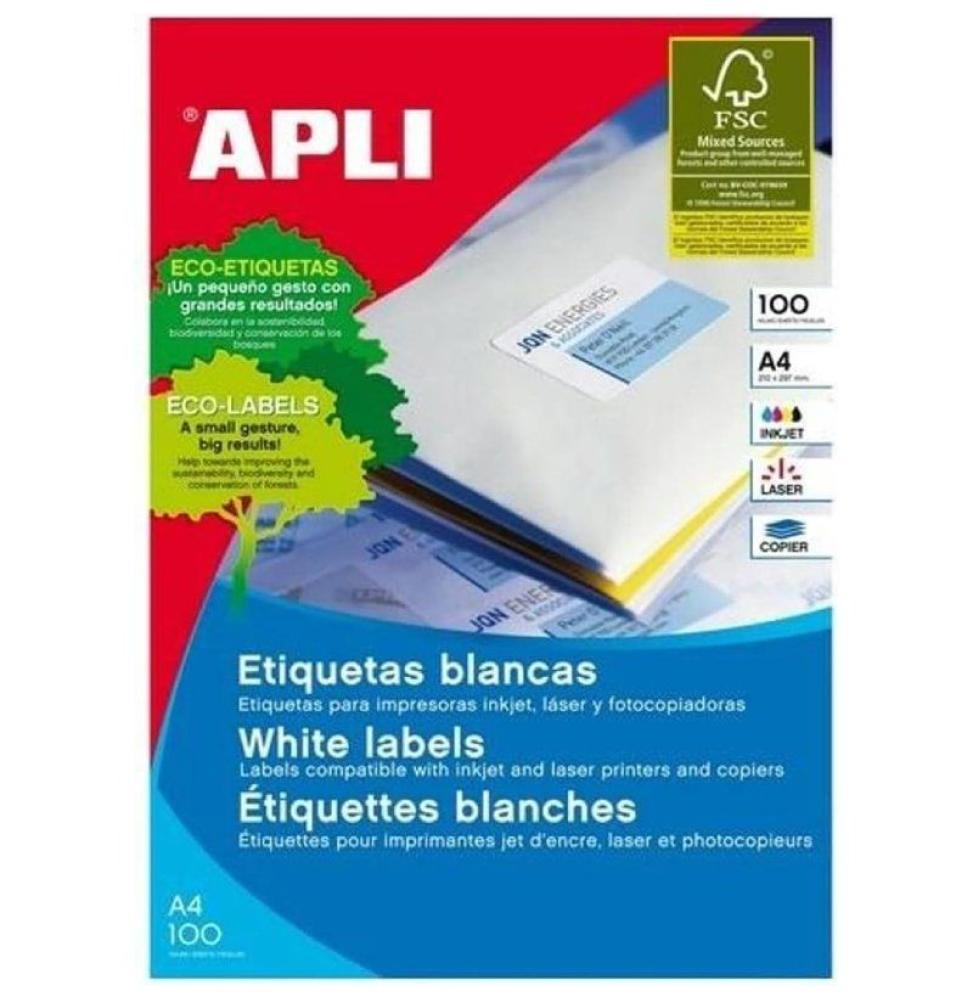 Etiquetas Adhesivas Apli 1273/ 70 x 37mm/ 100 Hojas