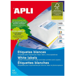 Etiquetas Adhesivas Apli 01263/ 64.6 x 33.8mm/ 100 Hojas