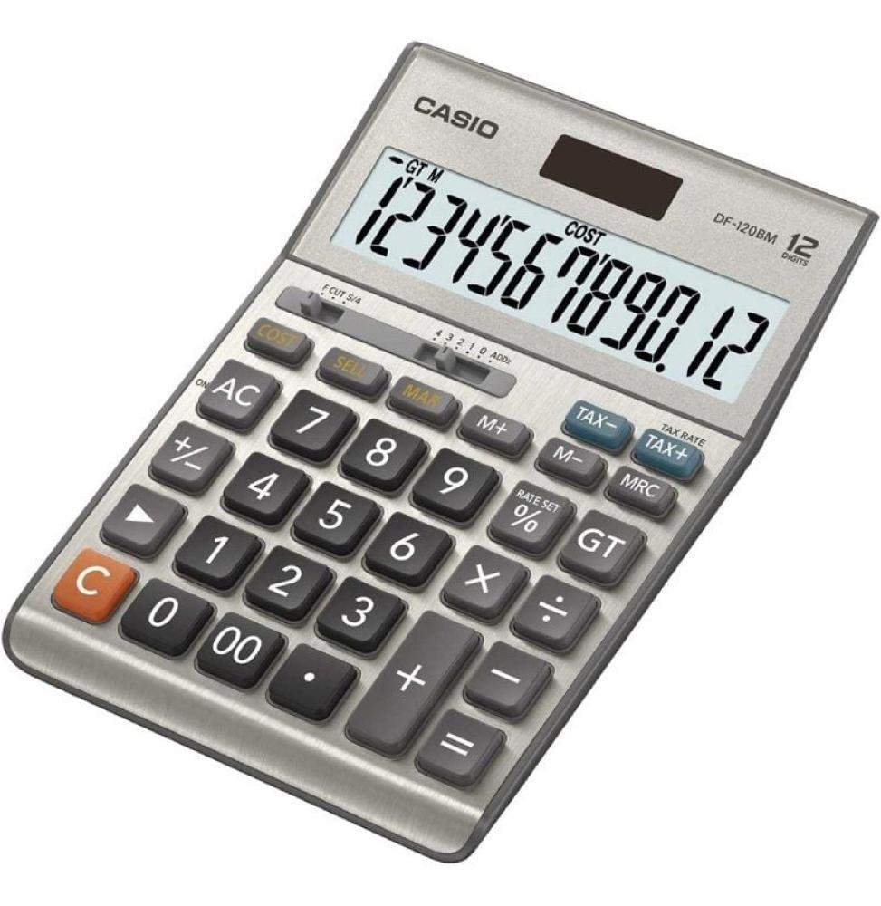 Calculadora Casio DF-120BM/ Gris