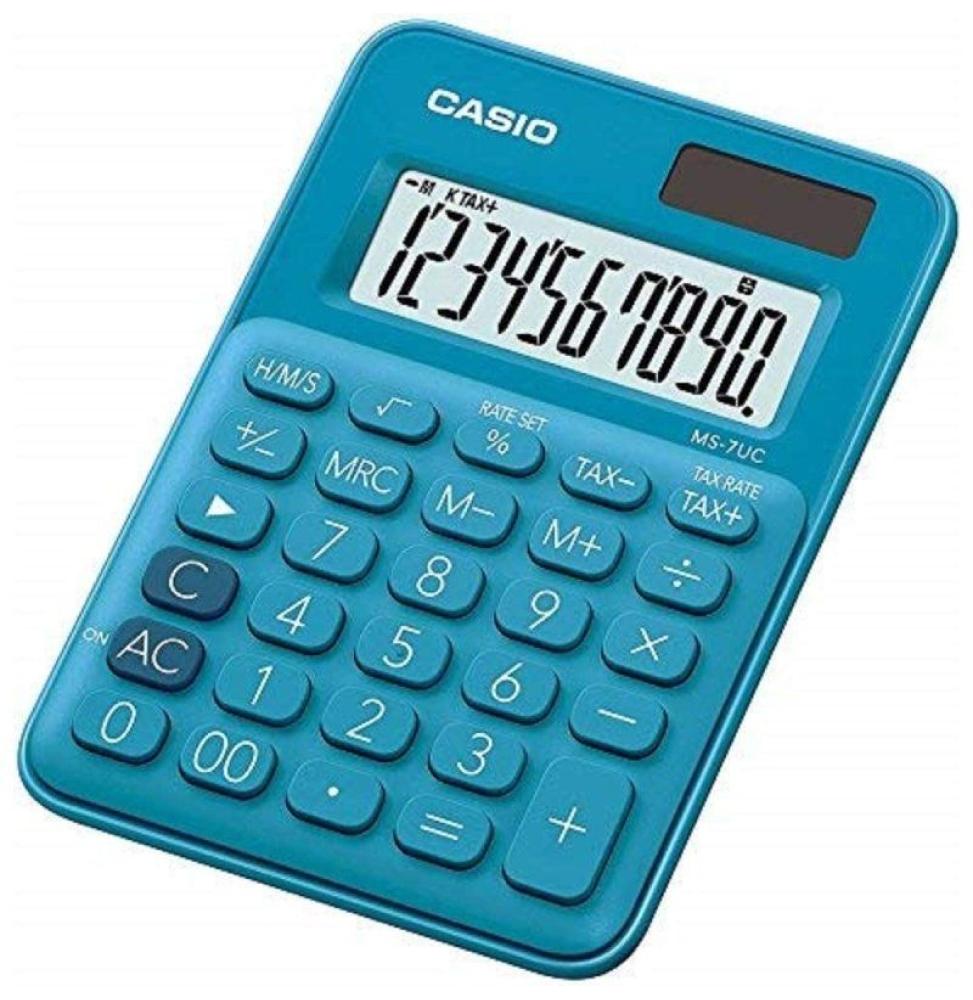 Calculadora Casio MS-7UC/ Azul