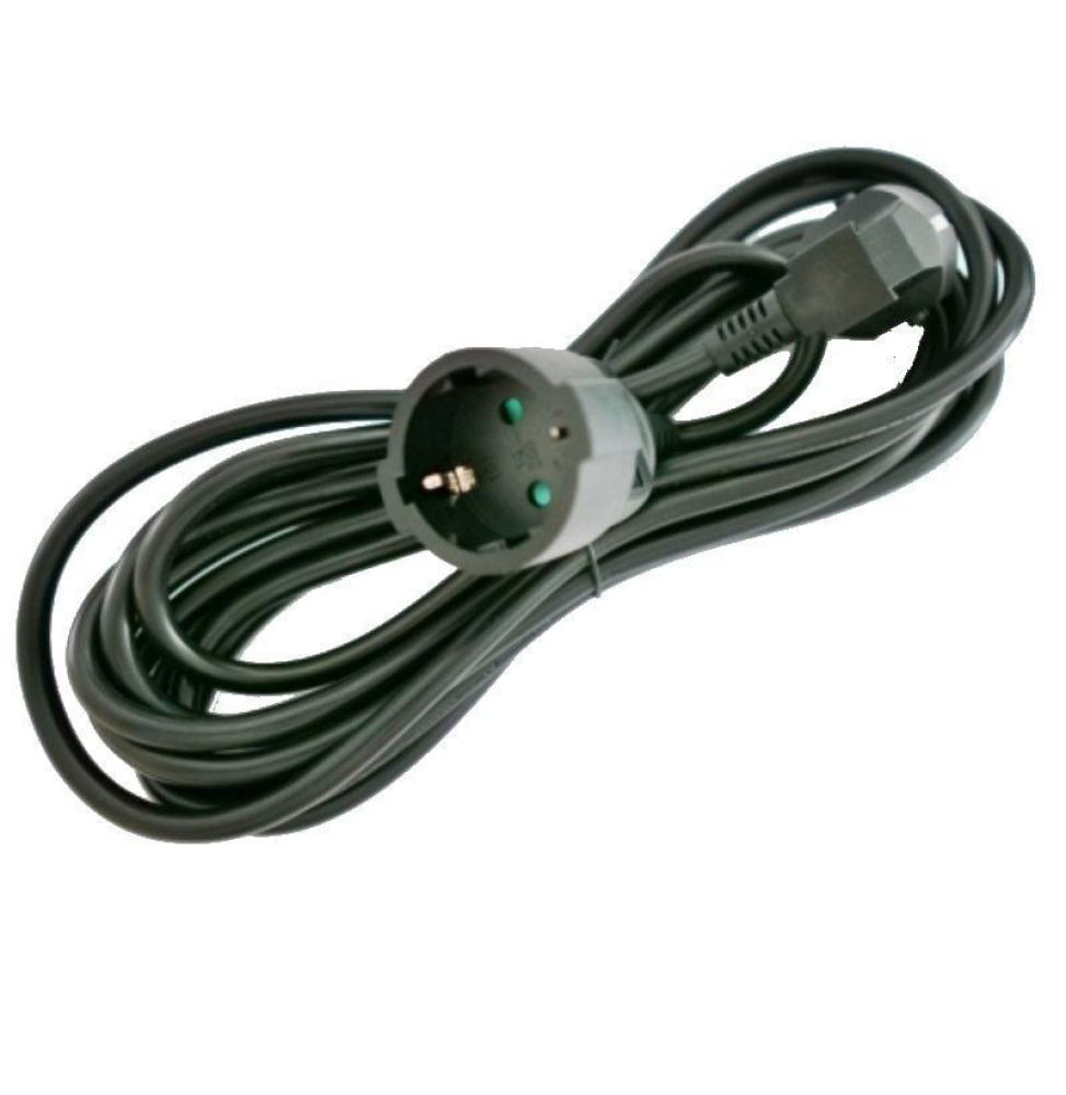 Cable Alargador de Corriente 3GO AL5M/ Schuko Hembra - Schuko Macho/ 5m/ Negro