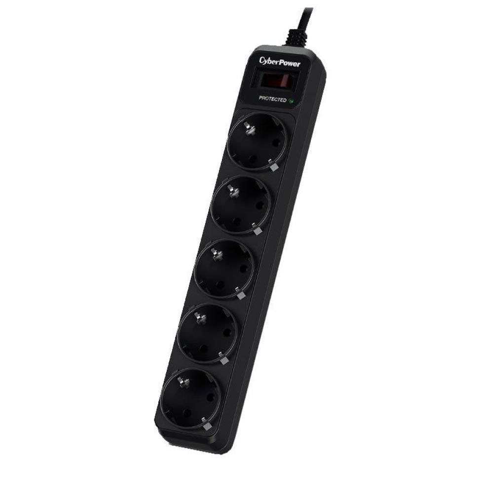 Regleta con interruptor Cyberpower B0520SC0-DE/ 5 Tomas de corriente/ Cable 1.8m/ Negra