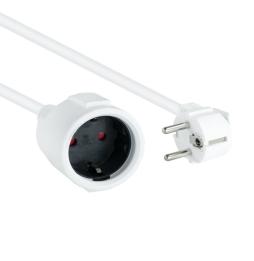 Cable Alargador de Corriente Nanocable 10.22.0602-W/ Schuko Hembra - Schuko Macho/ 2m/ Blanco