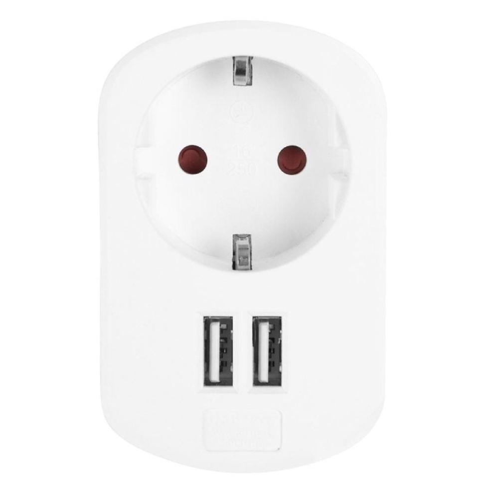 Enchufe Orbegozo EN 1200/ 1 Toma Schuko/ 2 Tomas USB