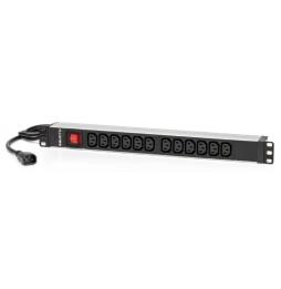 Regleta con interruptor Salicru SPS 12F PDU/ 12 Tomas de corriente IEC-13/ Cable 1.5m/ Negra