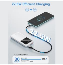 Powerbank 10000mAh Vention FHKW0/ 22.5W/ Blanca