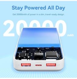 Powerbank 20000mAh Vention FHLW0/ 22.5W/ Blanca