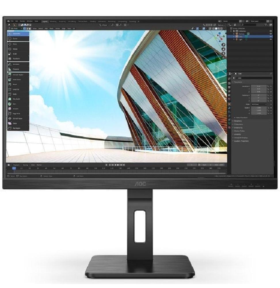 Monitor Profesional AOC 27P2Q 27'/ Full HD/ Multimedia/ Negro