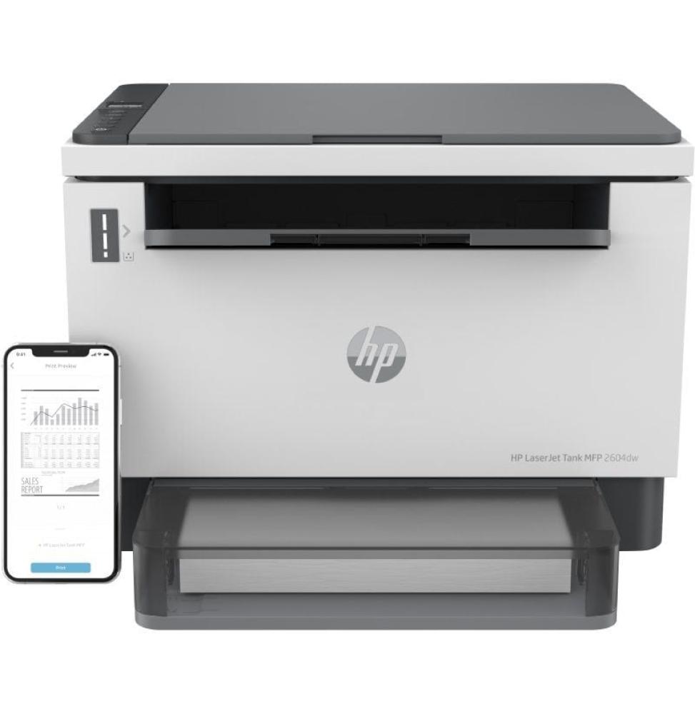 Multifunción Recargable Láser Monocromo HP Laserjet Tank 2604dw WiFi/ Dúplex/ Blanca