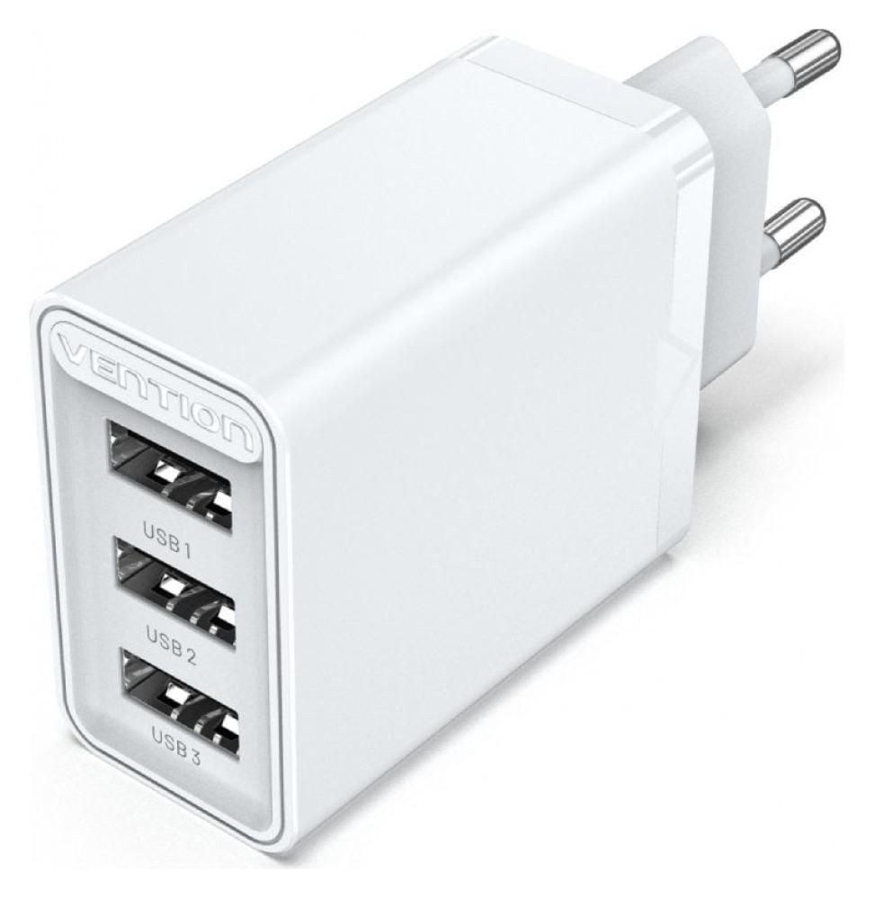 Cargador de Pared Vention FEW0-EU/ 3xUSB