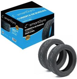 Pack 2 Cubiertas para Patines SmartGyro Tubeless SG27-320/ 10 x 2.75 - 6,5 Compatible con Speedway / Rockway y Crossover