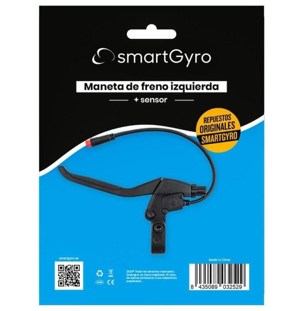 Maneta de Freno Izquierdo + Sensor para Patinete Eléctrico SmartGyro PP27-081/ Compatible con Speedway / Rockway y Crossover