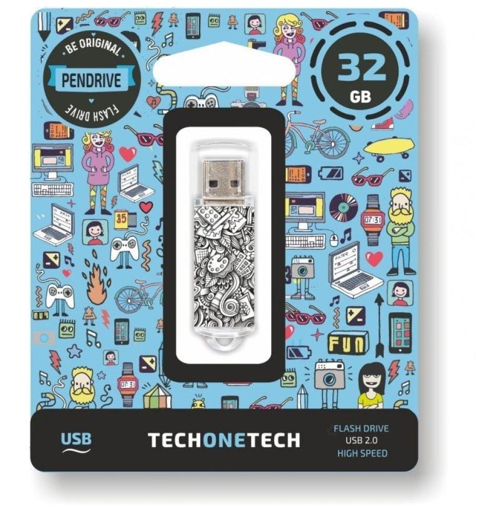 Pendrive 32GB Tech One Tech Art-Deco USB 2.0