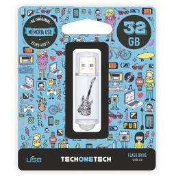 Pendrive 32GB Tech One Tech Crazy Black Guitar USB 2.0