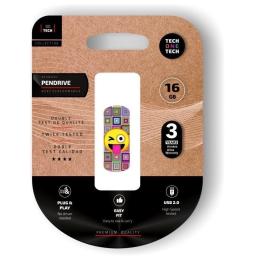 Pendrive 16GB Tech One Tech Emoji guiño USB 2.0