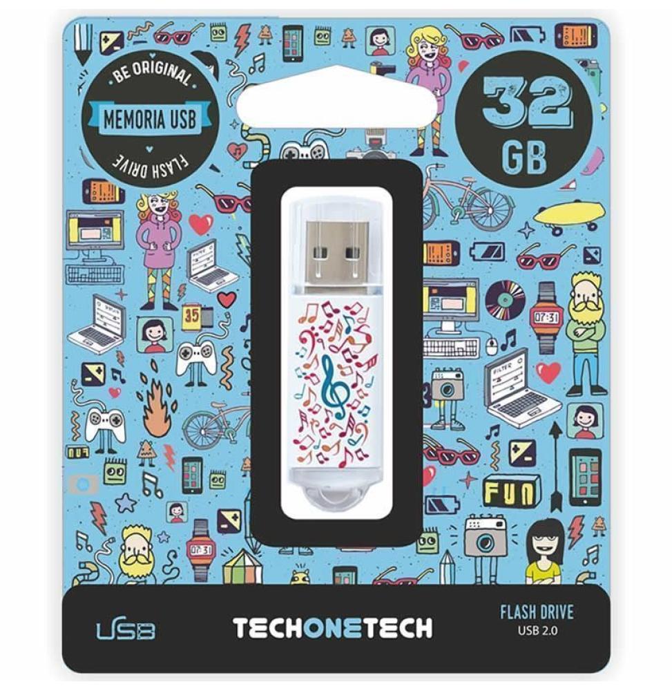 Pendrive 32GB Tech One Tech Music Dream USB 2.0