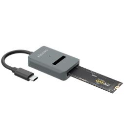 Dock USB Tipo-C para SSD M2 SATA/NVMe NGFF Aisens ASUC-M2D012-GR/ Gris