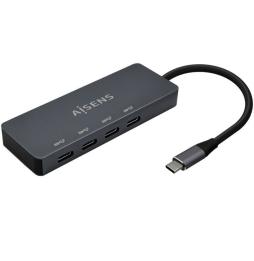 Hub USB Tipo-C Aisens A109-0745/ 4xUSB Tipo-C/ Gris