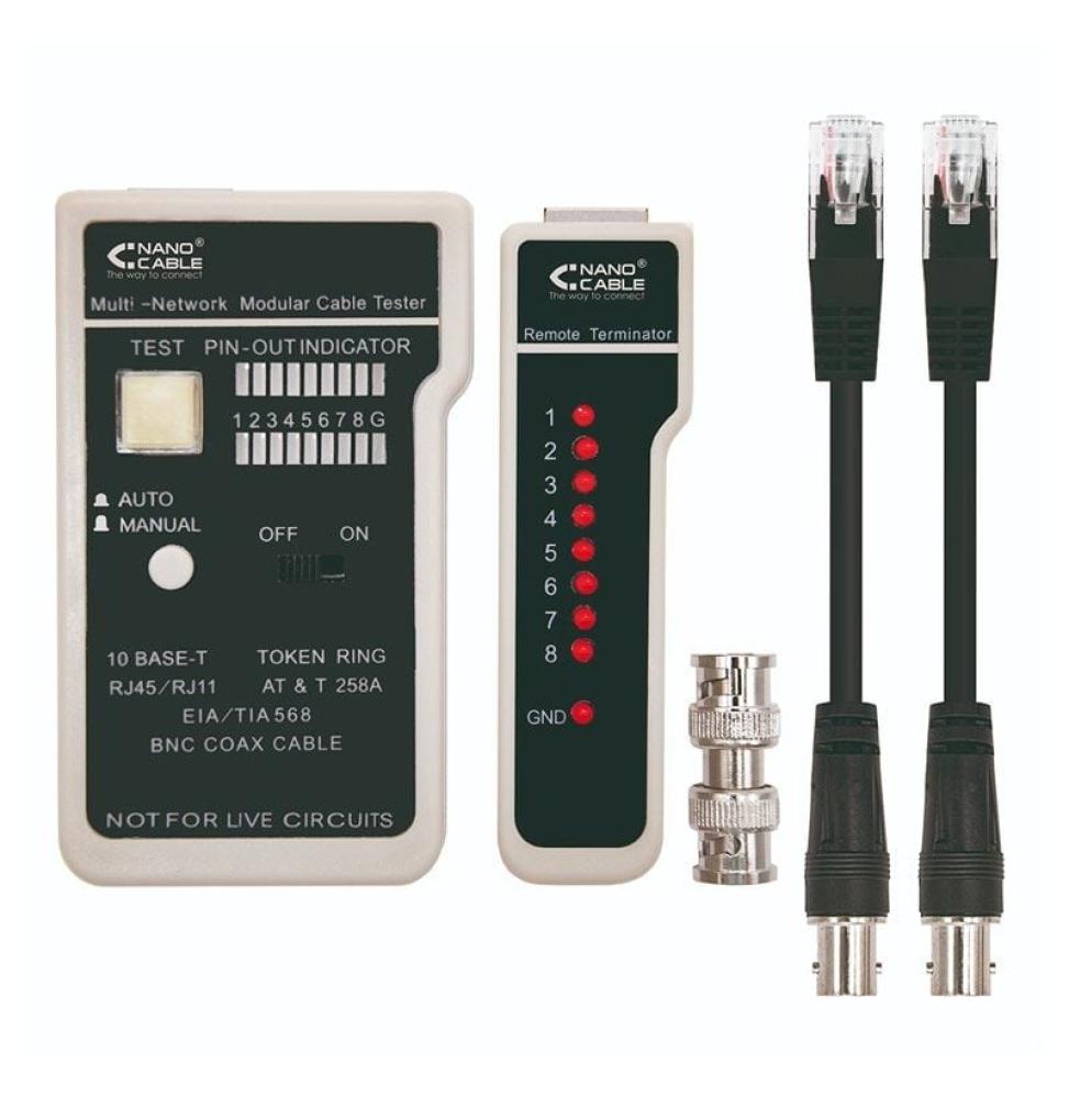 Tester Nanocable 10.31.0303 para RJ11-RJ12-RJ45