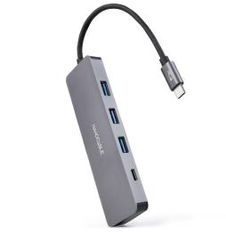 Hub USB Tipo-C Nanocable 10.16.4409/ 3xUSB/ 1xUSB Tipo-C/ Gris