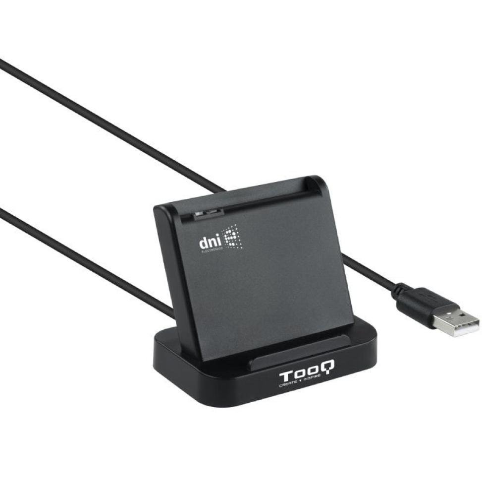 Lector de DNI TooQ TQR-220B/ USB 2.0/ Negro