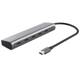 Hub USB Tipo-C Trust Halyx/ 4xUSB Tipo-C/ 1xUSB Tipo-C PD