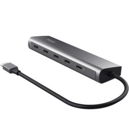 Hub USB Tipo-C Trust Halyx/ 4xUSB Tipo-C/ 1xUSB Tipo-C PD