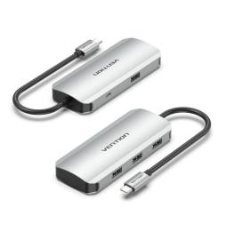 Hub USB Tipo-C Vention TNAHB/ 4xUSB/ 1xMicroUSB PD